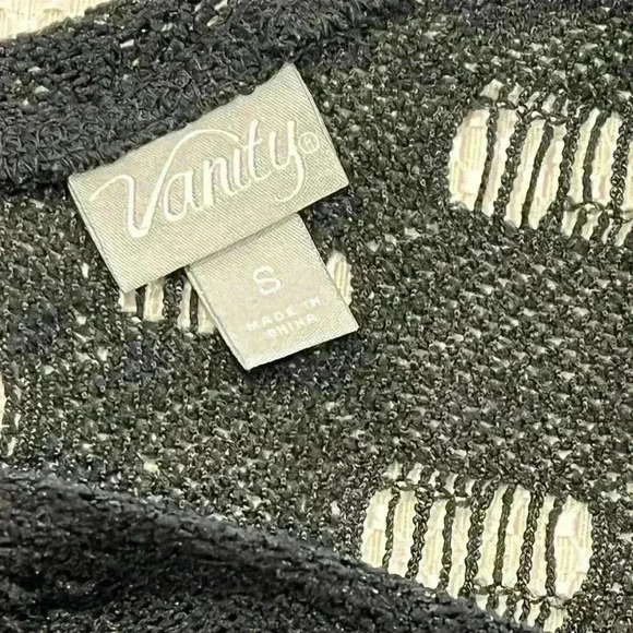 Vintage Y2K Vanity size small black Open Knit mini dress - Picture 6 of 6